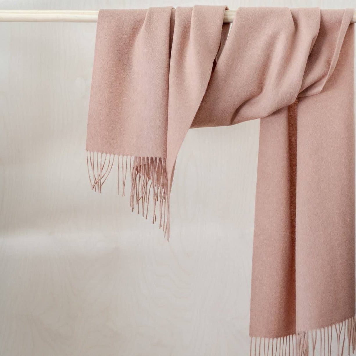 Lambswool Oversized Scarf  Blush