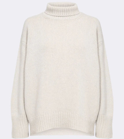 Levete Room Perle Roll Neck Jumper Cream